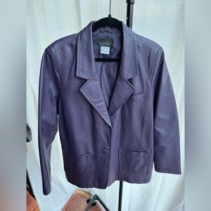 Violet 100% genuine leather jacket in amazing condition!